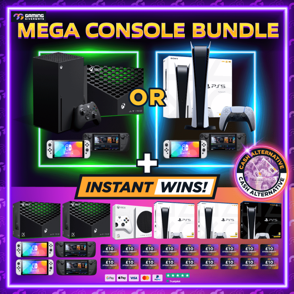MEGA Console Bundle + 60 instant wins (cash alts on every prize) #20