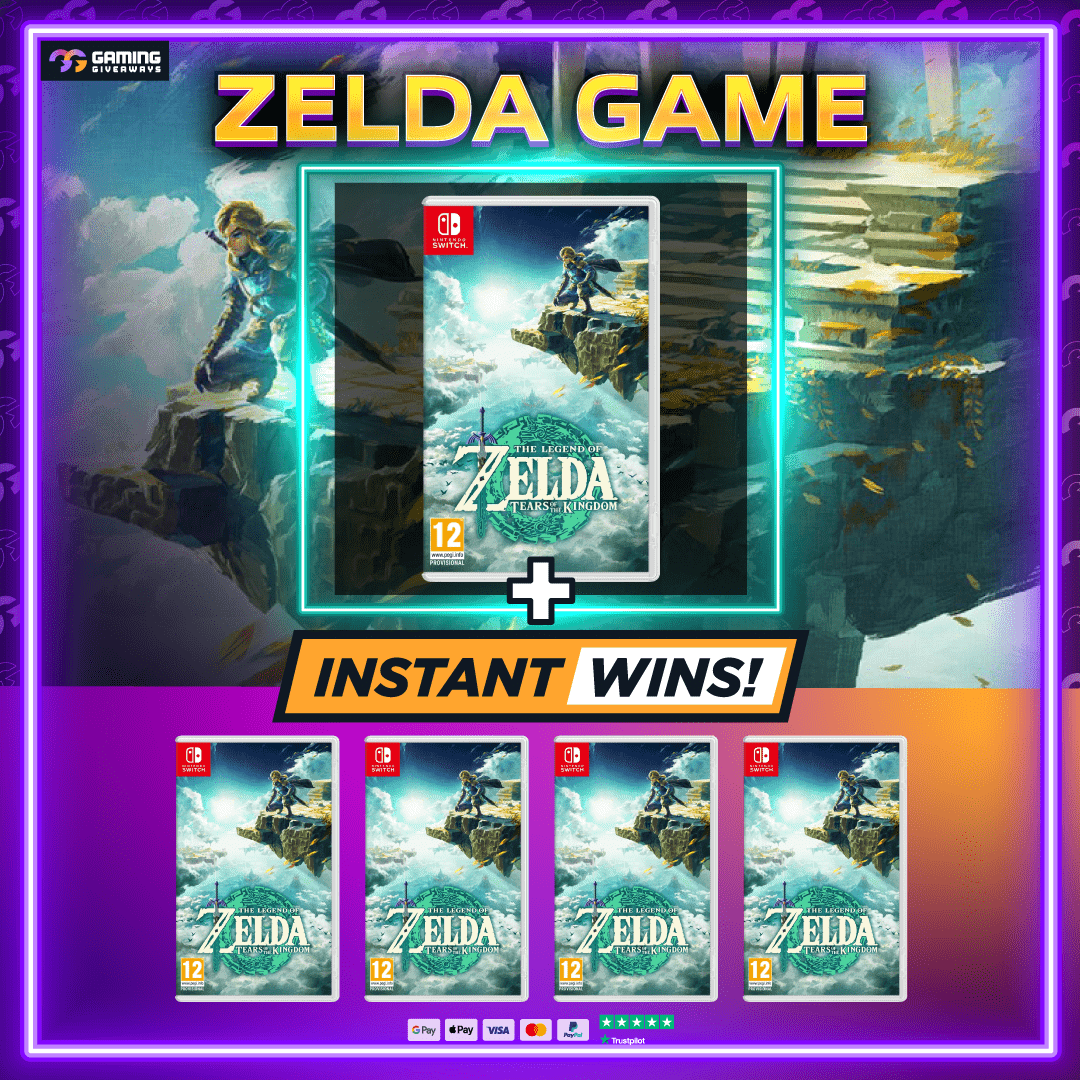 Zelda Tears Of The Kingdom + 4 instant Wins 1 Gaming Giveaways