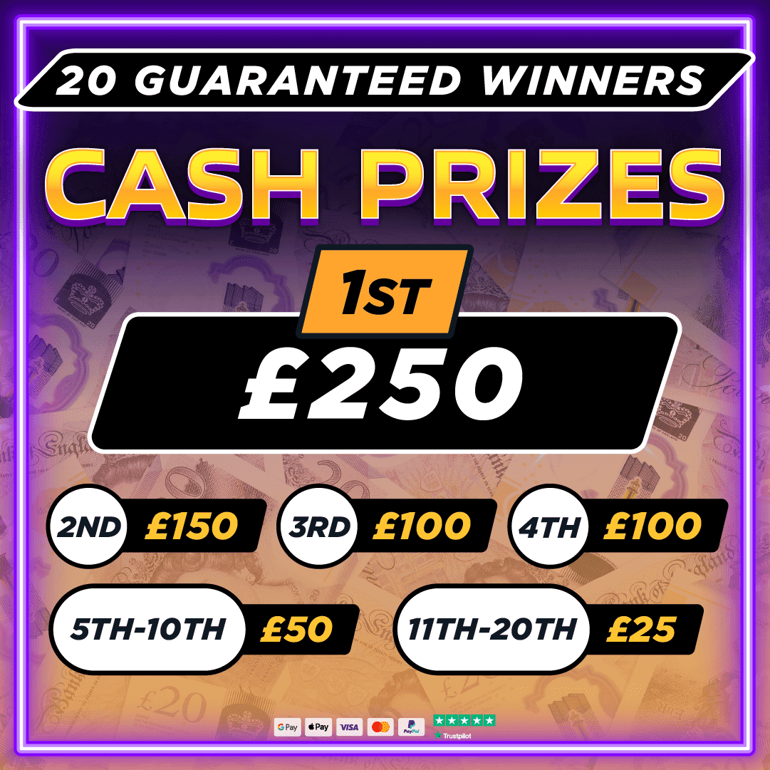 20 Winners Cash Prizes 2 Gaming Giveaways
