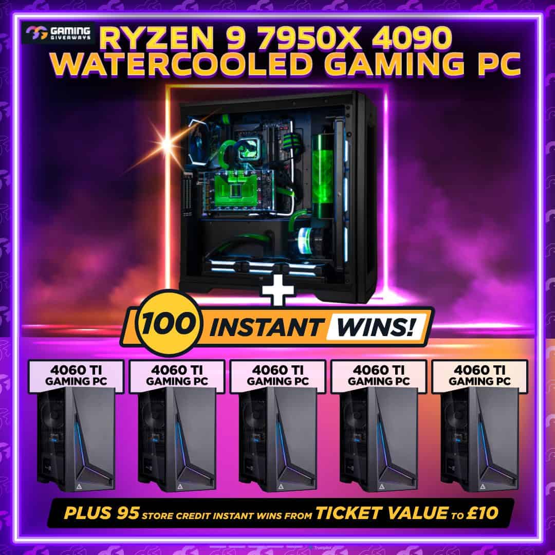 Ryzen 9 7950X 4090 Watercooled Gaming PC + 100 instant wins! Gaming