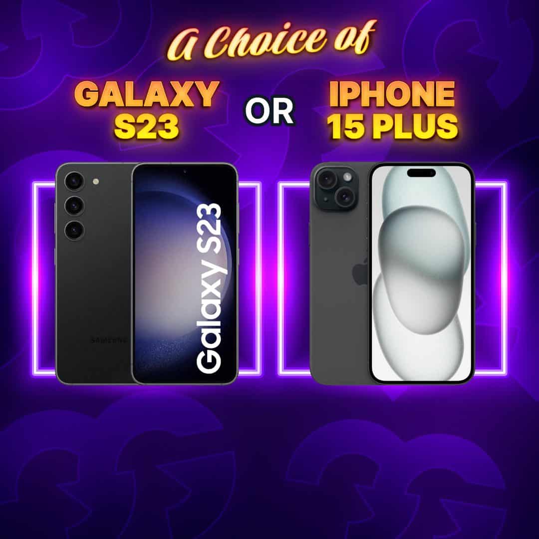 Samsung Galaxy S23 or iPhone 15 Plus 1 Gaming Giveaways