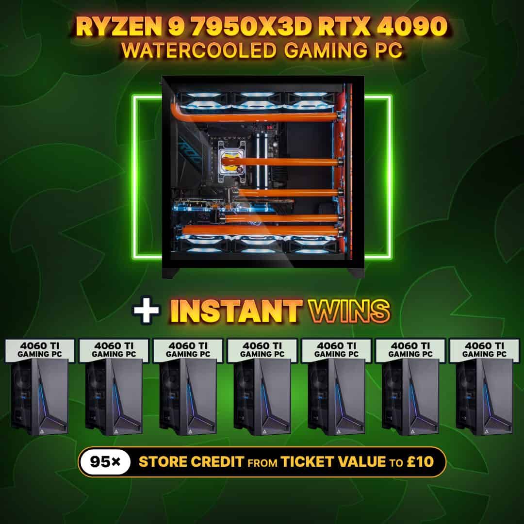 Ryzen 9 7950X3D 4090 Watercooled Gaming PC + 100 instant wins! 6
