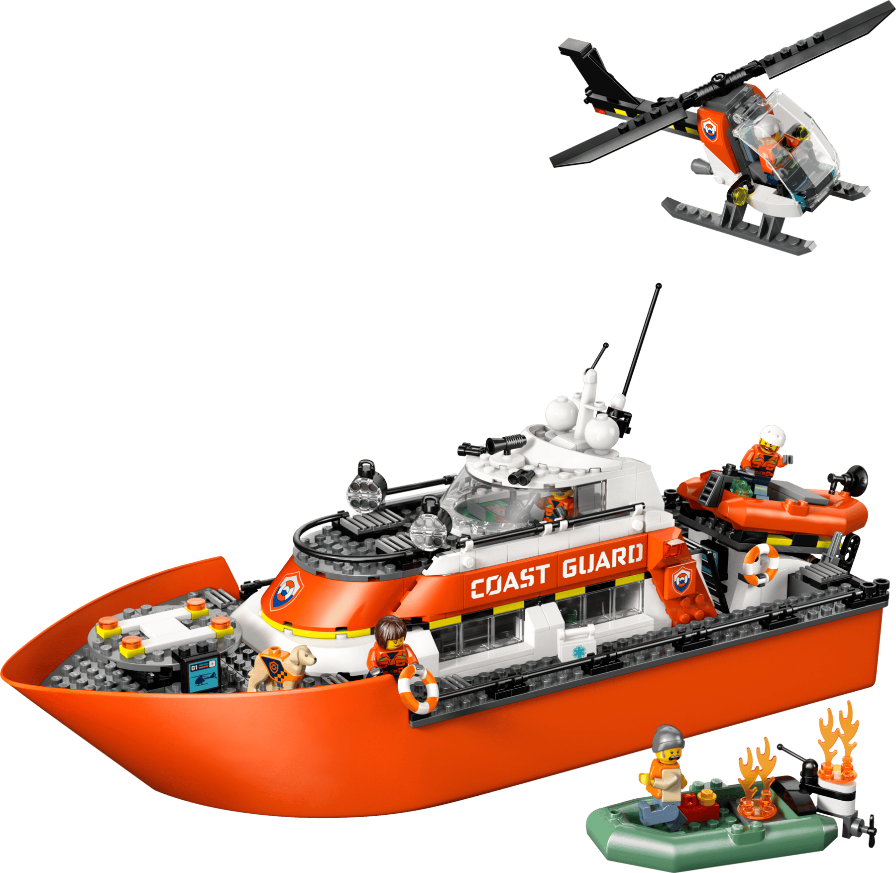 Coast Guard Rescue Boat & Helicopter (60504)