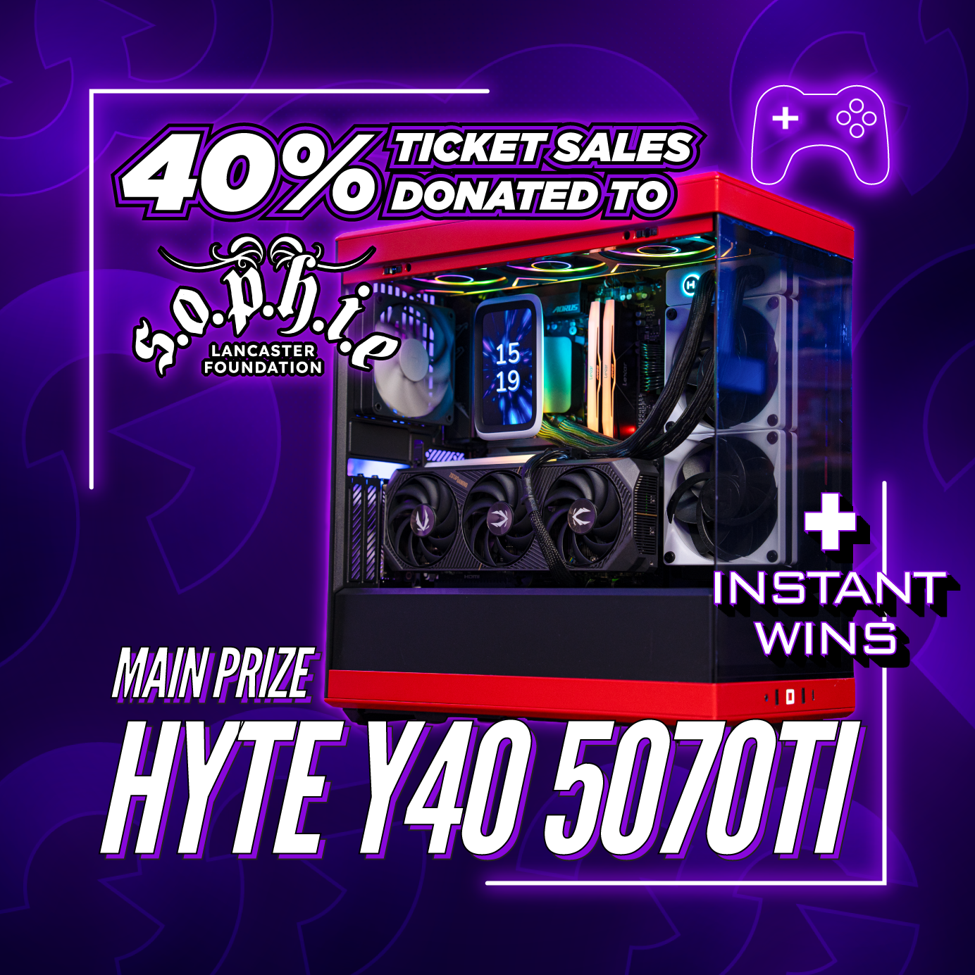 Hyte Y40 5070Ti PC - Sophie Lancaster Foundation Competition #1